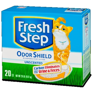 Fresh Step (Фрэш Стэп) Odor Shield. Комкующийся наполнитель для кошачьего туалета без запаха, 6,34 кг